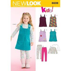 New Look Sewing Pattern 6639‎ Jumper Top Leggings Girls Size 3-8
